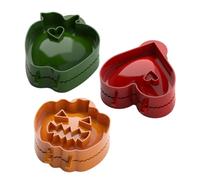 Genérico Moldes para tartas - 3 piezas de fácil liberación, cómoda prensa para tartas antiadherente | Pastelero Para Navidad Halloween Otoño Carne Huevos