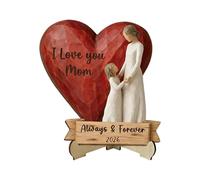 Genérico Mom and Daughter Figurines - Present For Mom | Mother Daughter Gift Hand Painted Figure, Ideas Mothers Day Christmas Thanksgiving Birthday Gift, Home Decor