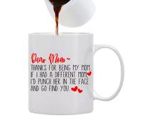 Genérico Mom Coffee Mug - 350ML Funny Ceramic, Novelty Gift Cup | Appreciation Drinkware Design, Cute Humor Tea Cup for Birthday Mothers Day from Son Daughter