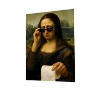 Genérico Mona Lisa Bathroom Art - Canvas Funny Wall Artwork, 11.81x15.75 inches Amusing Mona Lisa Toilet Decor Painting, Modern Bathroom Wall Art Picture for Washroom, Apartment and Home Decoration