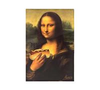 Genérico Mona Lisa Bathroom Art | Funny Bathroom Wall Art Decor, The World Classic Arts Reproductions | Vintage Humor Bad Smell Toilet Poster Print for Washroom Home Decoration 11.8 x 15.7 inch