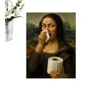 Genérico Monalisa Bathroom Art,30X40cm Canvas Artwork Picture,Amusing Mona Lisa Fun Wall Art - Bathroom Washroom Toilet Bath Dorm School Hotel Apartment Washroom