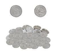 Generico Monedas de Piratas - 100 piezas PP en relieve Prop | 3 cm calavera 110 g tesoro enterrado dinero falso | ofrece diversión temática para infantiles