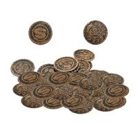 Generico Monedas de Piratas - 100 piezas PP en relieve Prop | 3 cm calavera 110 g tesoro enterrado dinero falso | ofrece diversión temática para infantiles