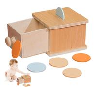 Genérico Monedas Infantil - Madera, 11x12.5x8cm Juguete Motricidad Fina | Diseño Madera Suave Duradero Regalo Cumpleaños, Navidad, Educación Preescolar