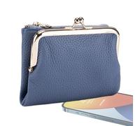 Genérico Monedero | Cartera de Piel de Poliuretano Color Sólido,Organizador De Cambio Monedero con Cremallera - para Dinero Tarjeta Efectivo Joyas Viaje Coche Negocio Fiesta Cita Mamá Esposa