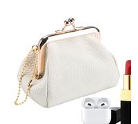 Genérico Monedero De Cuero - 11 Cm Bolsa para Monedas De Cuero | Cartera Pequeña De Piel De Texturizada para Mujeres, Chicas, Estudiantes Y Viajeras - Compacta para Efectivo, Tarjetas Y Llaves