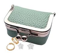 Genérico Monedero de Cuero para Mujer,Monedero de Cuero para Mujer,Monedero pequeño - Monedero portátil con Cierre de Beso para Tarjeta de crédito, Llave, Auriculares, lápiz Labial