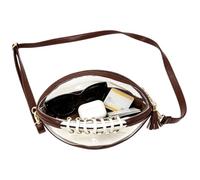 Genérico Monedero de fútbol Transparente - Bolsa de Estadio Transparente | | Las toallitas de PVC impermeables se limpian fácilmente; cumple con la política de bolsas transparentes del estadio; Llévelo