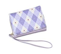 Genérico Monedero para niños - Cartera Plegable Corta a Cuadros | Gran Capacidad, múltiples Ranuras para Tarjetas | para niñas, Adolescentes, Adultos, Mujeres, Vacaciones, cumpleaños, Viajes, Compras