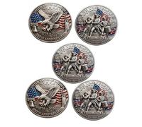 Genérico Moneta commemorativa del 250° anniversario Degli Stati Uniti, moneta commemorativa del 250° anniversario di We The People, Regalo da Collezione per veterani e collezionisti (5PCS)