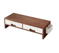 Genérico Monitor Stand Riser - Wood & PP, 19,69 x 7,68 x 5,31 in Desk Organizer Double Drawer | Ergonomic Desktop Stand for Monitor, Storage Solution for Family, Home Office, Study, Bedroom