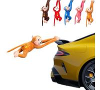 Genérico Monkey Squad, Monkey for Cars, Adorable Hanging Wind-Braving Plush Animal for Car, with Suction Cup (Yellow)