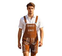 Genérico Mono Bávaro para hombre, traje de fiesta de la cerveza, pantalones con tirantes de traje alemán Mono Tracht Confort Bávaro Calidad, naranja, XXXXXL