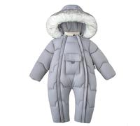 Genérico Mono De La Nieve para NiñOs,Traje De Nieve De Invierno para NiñAs Mono Acolchado Aislante con Manoplas Y Patucos Cremallera Doble Ropa CáLida para BebéS Y NiñOs PequeñOs