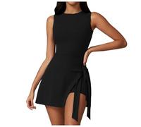 Genérico Mono De Mujer Negro - Mono Mujer Invierno - Vestido Deportivo Sin Cordones para Mujer Vestido Informal con Tirantes Adelgazantes para Fitness Yoga Tenis con Bonito Diseño De Espalda