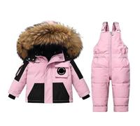 Genérico Mono De Nieve NiñO,Traje De Nieve De Invierno Aislante para NiñAs Mono De Esquí con Peto Y Chaqueta para Jugar Al Aire Libre En Climas FríOs