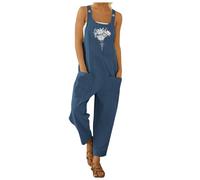 Genérico Mono Elegante Mujer - Mono Holgado con Tirantes Ajustables y Botones Decorativos para Mujer Jumpsuit Informal de Ideal para Uso Diario confeccionado en Tejido Ligero y Que Brinda frescura