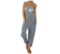 Genérico Mono Elegante Mujer - Mono Holgado con Tirantes Ajustables y Botones Decorativos para Mujer Jumpsuit Informal de Ideal para Uso Diario confeccionado en Tejido Ligero y Que Brinda frescura