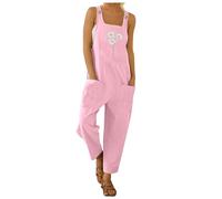 Genérico Mono Elegante Mujer - Mono Holgado con Tirantes Ajustables y Botones Decorativos para Mujer Jumpsuit Informal de Ideal para Uso Diario confeccionado en Tejido Ligero y Que Brinda frescura