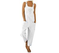 Genérico Mono Elegante Mujer - Mono Holgado con Tirantes Ajustables y Botones Decorativos para Mujer Jumpsuit Informal de Ideal para Uso Diario confeccionado en Tejido Ligero y Que Brinda frescura