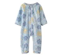 Genérico Mono Niño Niña Invierno Manga Larga Polar Caliente Impreso Dibujos Animados Conejo Estrella Al Aire Libre Ropa (Azul, 12-18 Meses)