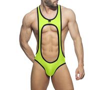 Genérico Mono para Hombre Color sólido Tanga Hueco Ropa Interior Diseño Camisola Pantalones (Mint Green M)