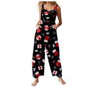 Genérico Monos Mujer Fiesta - Monos Mujer - Mono Estampado Informal con Botones Y Tirantes Ideal para Fiestas Y Conjuntos Festivos Mono De Moda para Mujer Cómodo para El Día A Día
