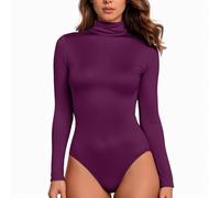 Genérico Monos Mujer, Ropa Interior De Cuello Alto para Mujer De Color Liso Ajustada Y Moldeadora