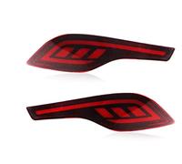 Genérico Montaje de luces traseras 1 Par De Lentes Rojas LED Reflector Parachoques Trasero Lámpara Trasera Freno Luz Antiniebla Para CRV Para CR-V 2017 2018 2019 luces traseras(A)