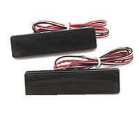 Genérico Montaje de luces traseras 2 Uds LED Reflector Parachoques Trasero Luz Trasera Freno Para Opel Para Vauxhall Para Vivaro Para Movano Una Antiniebla Señal luces traseras(Black)