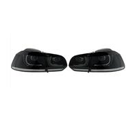 Genérico Montaje de luces traseras Luces traseras coches para VW para Golf 6 para Golf6 MK6 R20 luces LED DRL carrera antiniebla luz señal dinámica Luz Giro Coche Luces(Smoke)