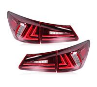 Genérico Montaje de luces traseras Luces Traseras LED Completas, Lente Roja Oscura Para Lexus IS250 IS350 ISF 2006 2007 2008 2009 2010 2011 2012 2013, Accesorios Para Coche luz trasera del vehículo