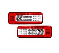 Genérico Montaje Luces Traseras Para Volvo Para FH Para FMX 500 | Luz Trasera Señal Parada Giro Horneado Inverso Camión 20565107 Con Zumbador 1 Par 24V(1pair lights)