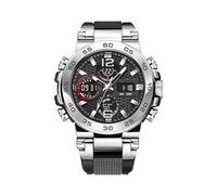 Genérico Montre Homme Sport Étanche - Double Affichage Analogique Numérique | Montre Décontractée Avec Alarme Et Chronographe, Bracelet Multifonction Résistant À L'Eau Pour Bureau Et Voyage