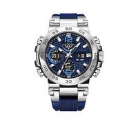 Genérico Montre Homme Sport Étanche - Double Affichage Analogique Numérique | Montre Décontractée Avec Alarme Et Chronographe, Bracelet Multifonction Résistant À L'Eau Pour Bureau Et Voyage