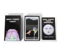 Genérico Moon Power Tarot Card | 78 Cartas | Premium 350gsm Blue Core | 12x7cm | Lujosa Caja de película Dorada | Ideal para lecturas intuitivas