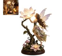 Genérico Moonflower Fairy Accent Lamp,Twisted Vine Mushroom Forest Night Light,Glittering Butterfly Wings Vintage Cottagecore Statue Lights,for Bedside Bedroom Desk Mantel Decor Gift
