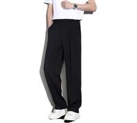 Genérico Morilas Mens Pants, Fleurosta Stretch Waist Ice Silk Pants - Super Stretch Ice Silk, Comfort Everyday Pant. (Black,10XL)