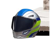 Generico Morphing Biker Figurine - Helmet Statue, 4.72in Convertible Motorcycle Rider with Articulated Joints, Premium Abs Polymer, Metal Gloss Coating, Aesthetic Desktop Ornament for Adult Fans