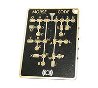 Genérico Morse Code Challenge Card - Interactive Telegraph LED Signal Buttons Learning Set for Beginners Adults Families Friends Hobbyists | ABS Kit with Light Sound Practice Module Coding Education