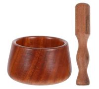 Genérico Mortero de Madera para Machacar Ajo y Especias, Diseño Rústico Elegante, Utensilio Cómodo y Práctico para Cocina Familiar