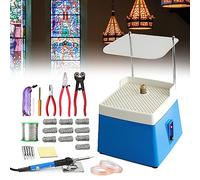 Genérico Mosaic and Stained Glass Kit with Grinder, Glass Cutting Tools, Soldering Iron, Copper Foil Tape, Welding Wire, and Finger Protection Case