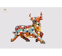 Genérico Mosaic Bull Statue Made with Marble Dust and with Enamel. It's The Best Collection in Spain. (7.5 Centimeters)