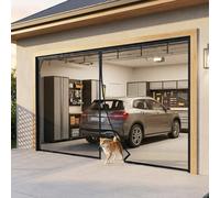 Genérico Mosquitera Magnetica para Puerta De Garaje 2.5x2.8 3.5x2.0m, Cortina Magnética para Puertas De Balcón O Terraza Manos Libres Pantalla De Puerta Malla Resistente Sin Taladrar(Negro,480x200cm)