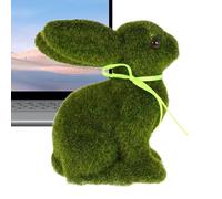 Genérico Moss Bunny - Flocking, Outdoor Animal Statue Craft | Garden Easter Rabbit Figurines, Flocked Animal Statue Figura for Outdoor Garden Easter