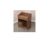Genérico Mostrador de recepción Moderno con cajones con Cerradura, mostrador de Oficina, cajero, estación de Trabajo, mostrador de Ventas para Uso Comercial o doméstico (Nogal, 60 * 92 * 40CM)