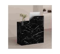Genérico Mostrador de recepción Moderno con Cerradura y cajón - para cajeros, Salones de Belleza, Salones de uñas y barberías (mármol Negro, 80 cm/31,5 Pulgadas)
