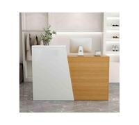 Genérico Mostrador de recepción Moderno para comercios y oficinas: mobiliario Comercial Moderno para un Servicio al Cliente eficiente y un Espacio de Trabajo Profesional (Madera, Izquierda, 140 cm/55