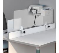 Genérico Mostrador de recepción, mostrador de Venta minorista, Caja, cajero, Mesa de Oficina con cajones, mampara de Escritorio de acrílico Negro Esmerilado, Escudo de privacidad para escritorios de